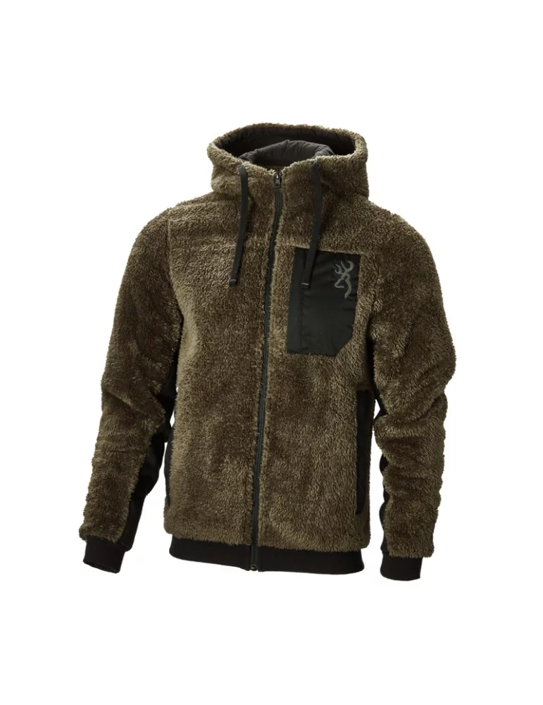 Sweatshirt Snapshot Warm Sherpa vert Browning - Natusport