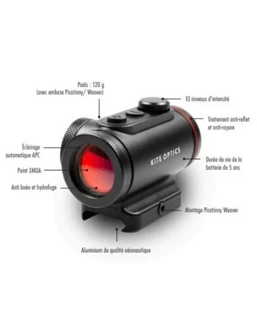 Point rouge BT1 kite Montage Weaver 3 Moa - Natusport 2