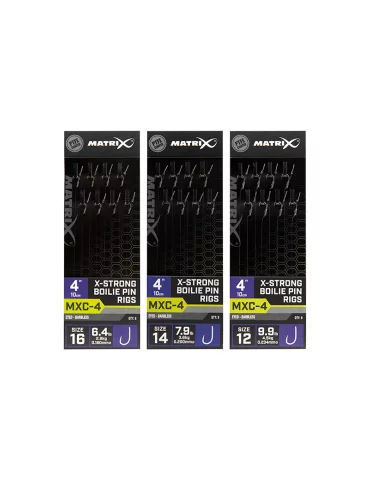 Bas de ligne MXC-4 X-strong boilie pin rigs Matrix pêche - Natusport