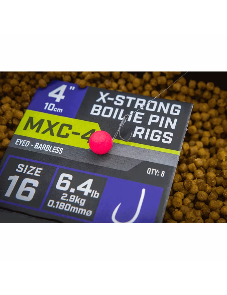 Bas de ligne MXC-4 X-strong boilie pin rigs Matrix pêche - Natusport