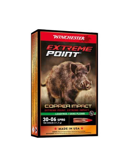 Winchester Extrême Point Lead Free 30-06 Spr 180 gr sans plomb - Natusport
