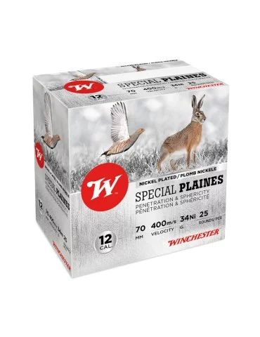 Cartouche chasse Special Plaine nickelé 12/70 Winchester - Natusport