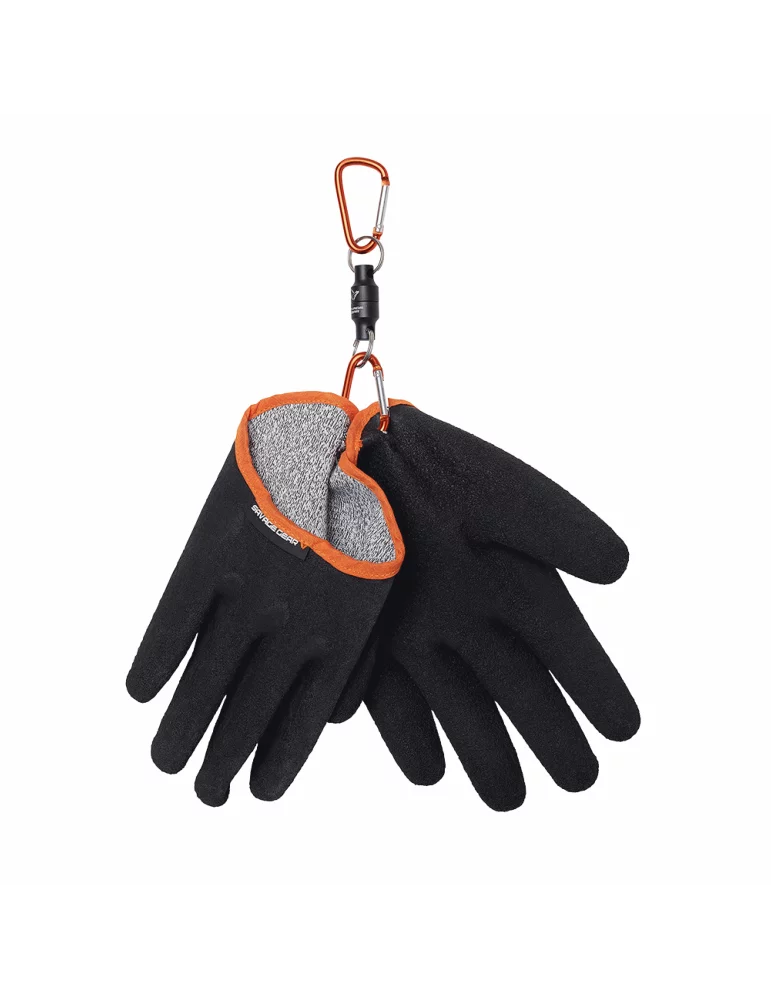 Gants Aqua guard noirs Savage Geart pêche carnassier - Natusport