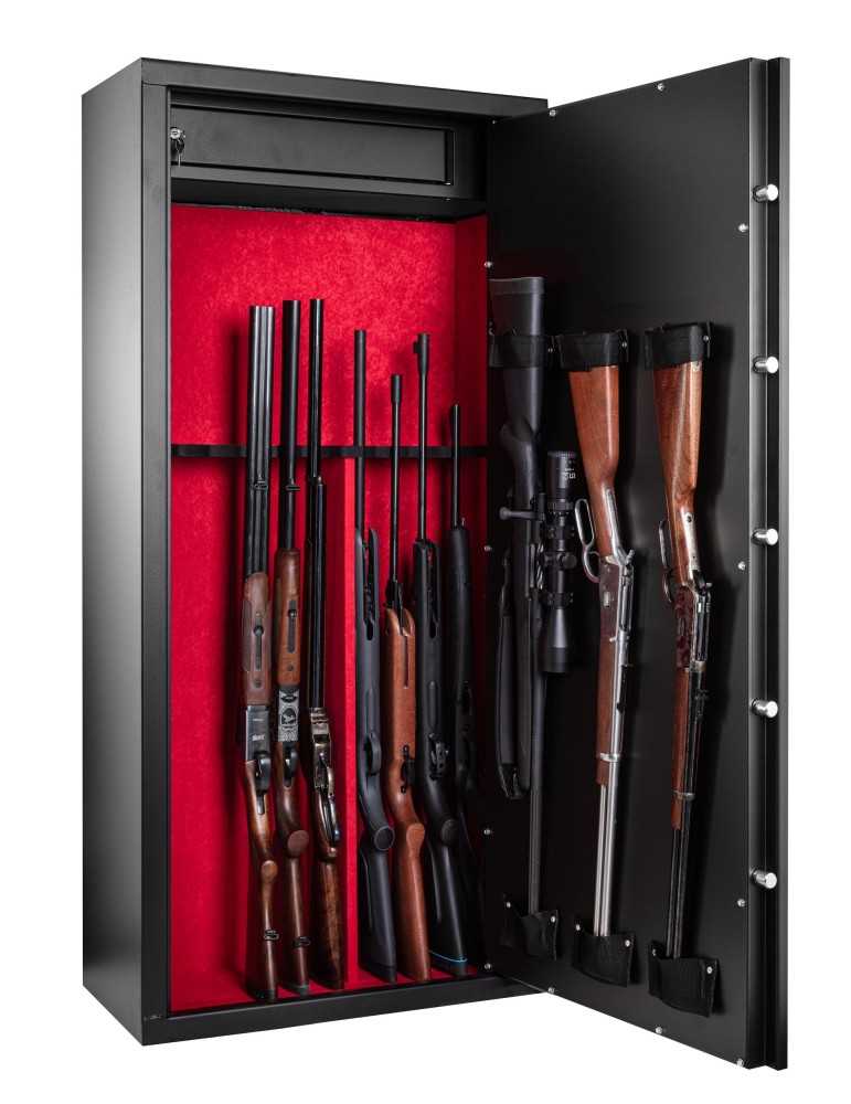 Coffre-fort 14 armes Rietti 150 cm- 2mm à serrure à clef - Natusport