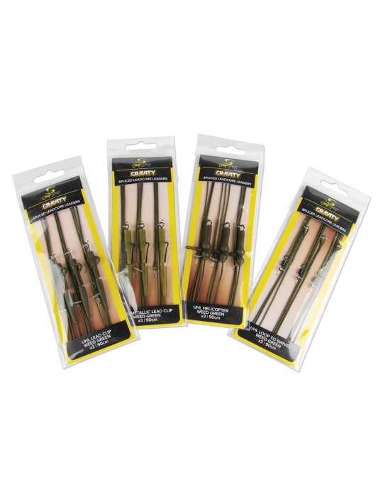 Lead Core Gravity Ready Leader Uhl Weed Green Loop To Swivel Carp Spirit - Natusport
