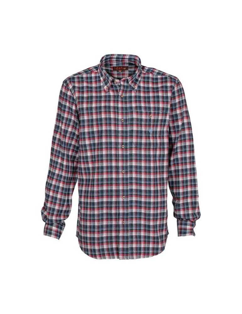 Chemise Castor carreaux rouge Idaho - Natusport
