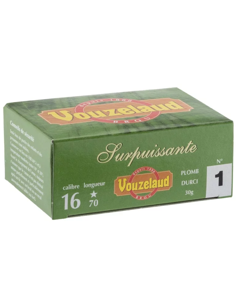 Cartouches Vouzelaud surpuissante Cal.16/70* - Natusport