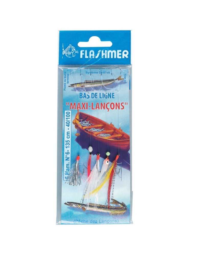 Bas de ligne Maxi Lancons Flashmer hameçon N°6 - Natusport