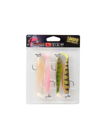 Pack leurres UV Zander pro shad 7 cm loaded Fox Rage pêche Natusport
