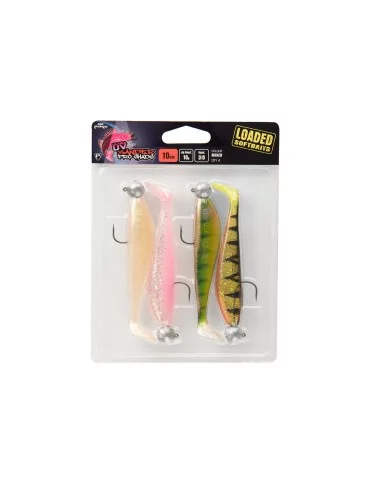 Pack leurres UV Zander pro shad 7 cm loaded Fox Rage