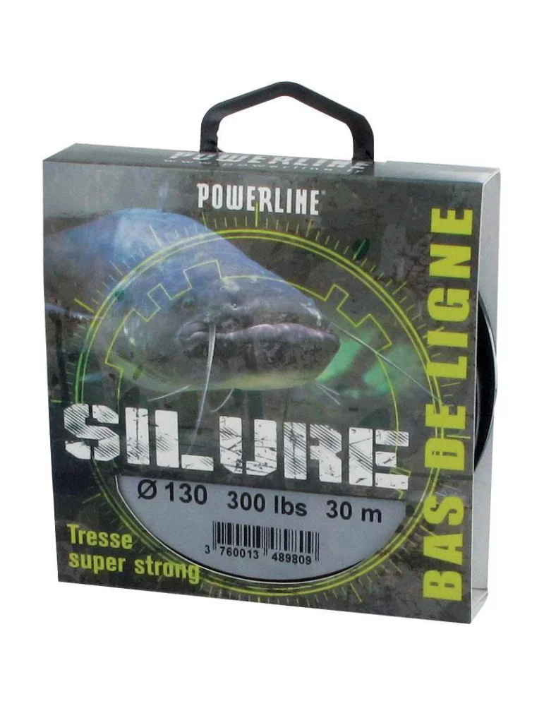 Tresse bas de ligne pêche silure Powerline - Natusport
