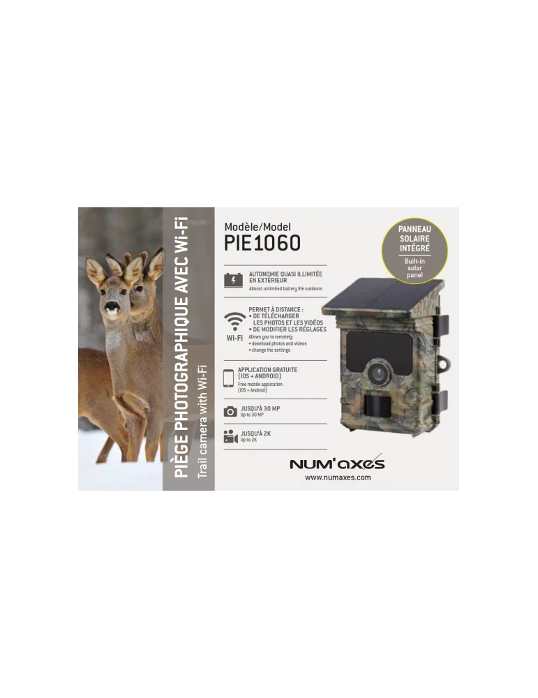 Piège photographique PIE1060 Num'axes avec Wi-Fi - Natusport
