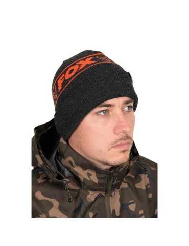 Bonnet Homme Fox Collection Beanie Hat - Noir/Orange - NATUSPORT