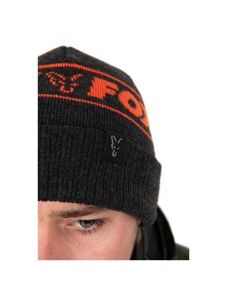 Bonnet Homme Fox Collection Beanie Hat - Noir/Orange - NATUSPORT
