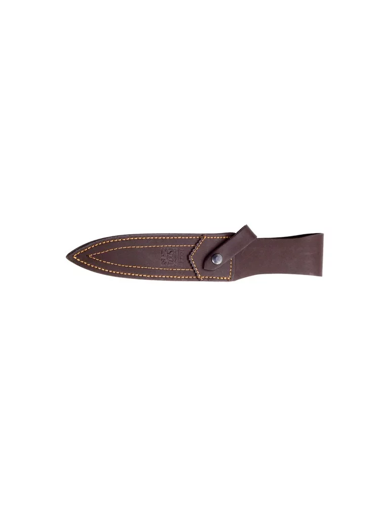 Dague Joker Lame 180mm avec Manche Bois Olivier et Etui Cuir - Natusport