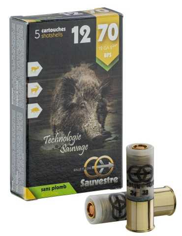 Cartouches Sauvestre à balle grand gibier BFS sans plomb - Cal. 12/70 - Natusport