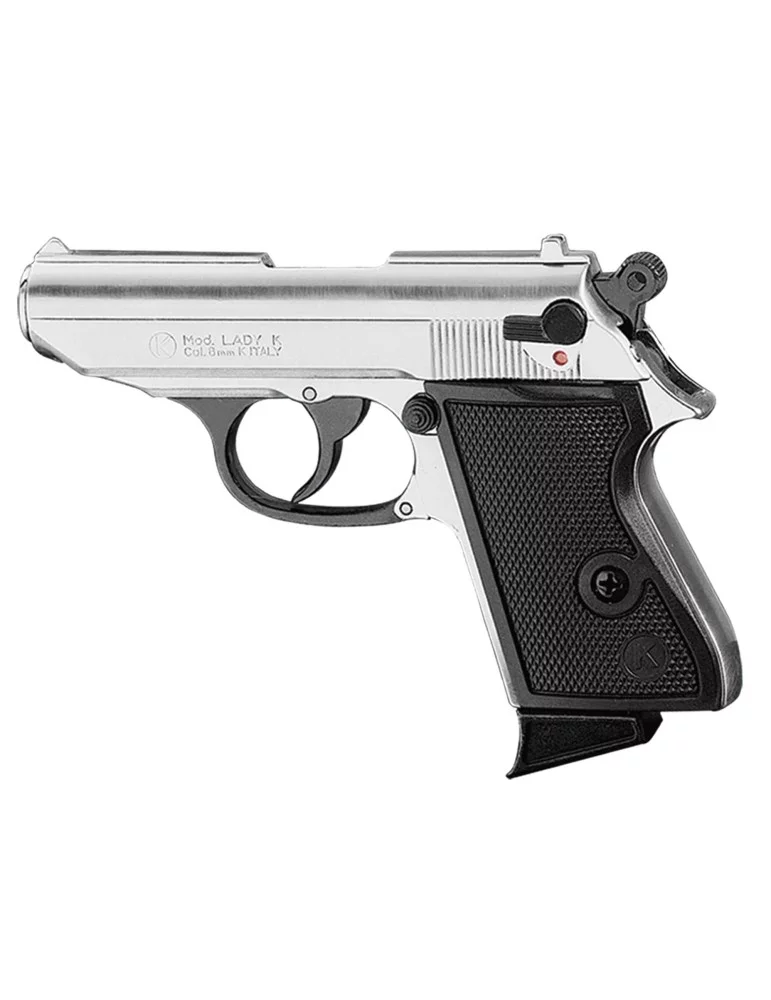 Pistolet 9 mm à blanc Chiappa Lady nickelé - Natusport