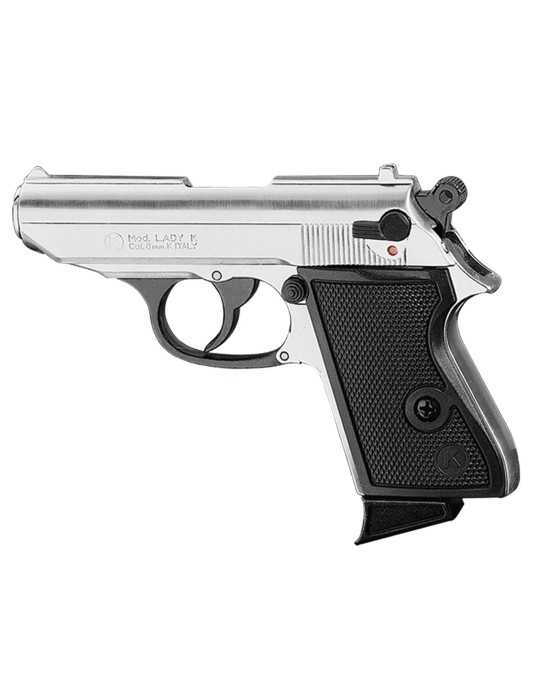 Pistolet 9 mm à blanc Chiappa Lady nickelé - Natusport