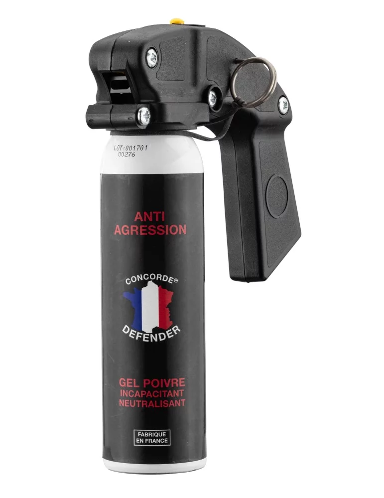 Aérosol gel poivre 100 ml avec poignée - bombe lacrymogène