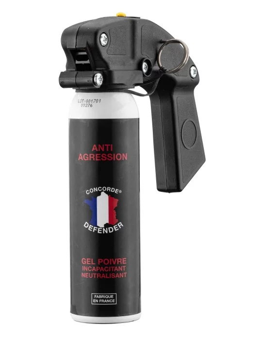 Aérosol gel poivre 100 ml avec poignée - bombe lacrymogène