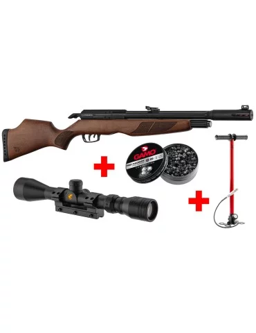 Pack GAMO Riser Punisher 5.5 mm avec lunette 3-9x40 WR+pompe Flex PCP Arrow et  boite Plombs - Natusport