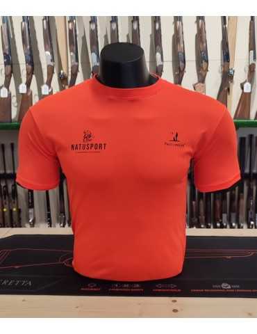 T-Shirt Fluo orange Logo Natusport