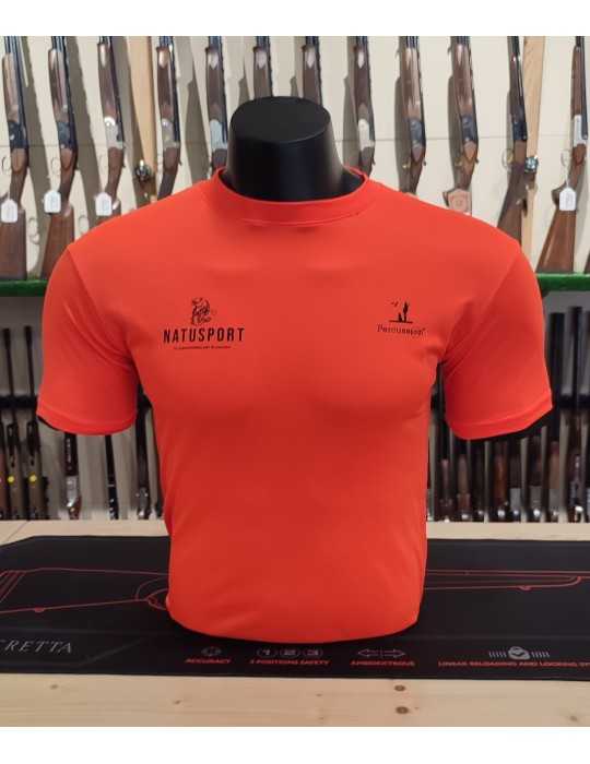 T-Shirt Fluo orange Logo Natusport