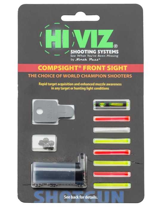 Guidon Comp sight 8 fibres en set Hi-Viz - Natusport