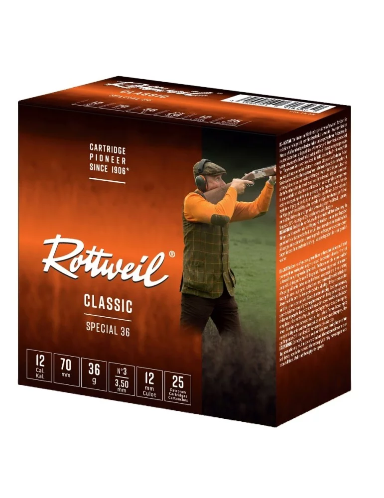 Cartouches de chasse Rottweil Special 36 C.12/70 36g qualité/prix