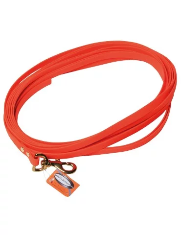 Laisse de recherche orange fluo biothane 16m Januel - Natusport