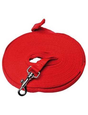 Laisse sangle rouge pour recherche 10m Januel - Natusport