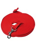 Laisse sangle rouge pour recherche 10m Januel - Natusport