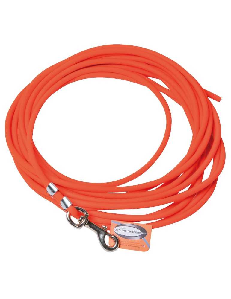 Longe biothane tubulaire orange 10m Januel - Natusport