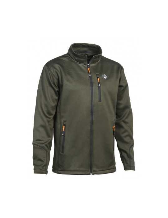 Sweatshirt Zippé kaki Percussion - Natusport