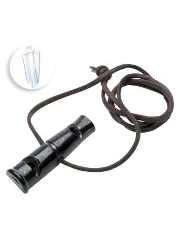 Sifflet Januel de dressage buffle noir sous blister de 6cm - Natusport