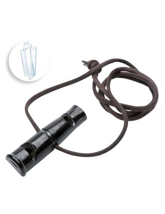 Sifflet Januel de dressage buffle noir sous blister de 6cm - Natusport