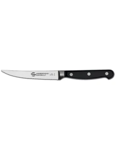 Couteau d'office denté 11cm Chef Ambrogio Sanelli Januel - Natusport