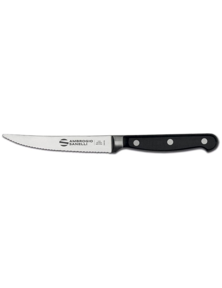 Couteau d'office denté 11cm Chef Ambrogio Sanelli Januel - Natusport