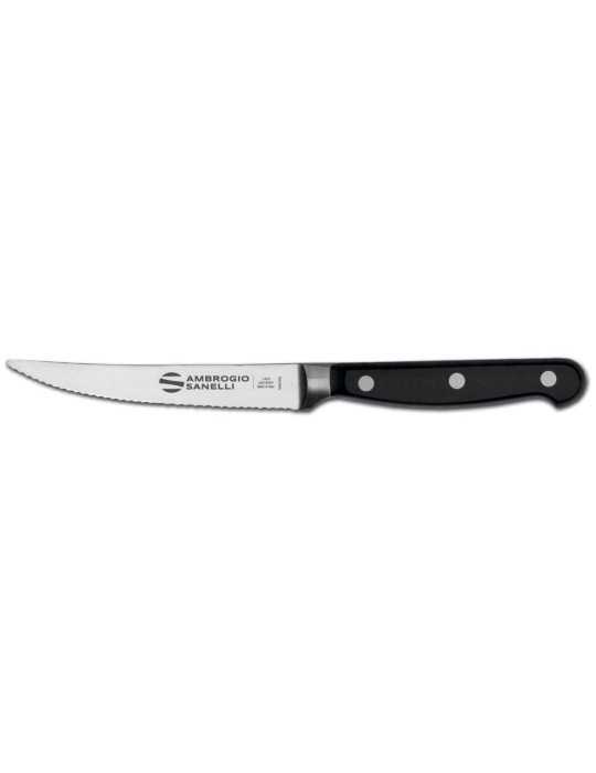 Couteau d'office denté 11cm Chef Ambrogio Sanelli Januel - Natusport