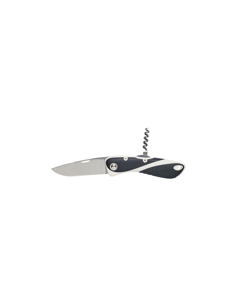 Couteau Aquaterra Wichard noir lame 8 cm avec tire bouchon - Natusport