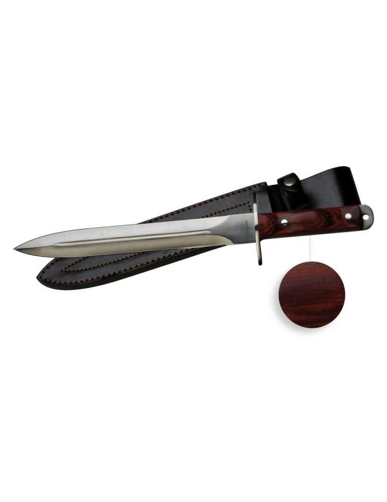 Dague manche en bois avec lame de 25cm Januel - Natusport