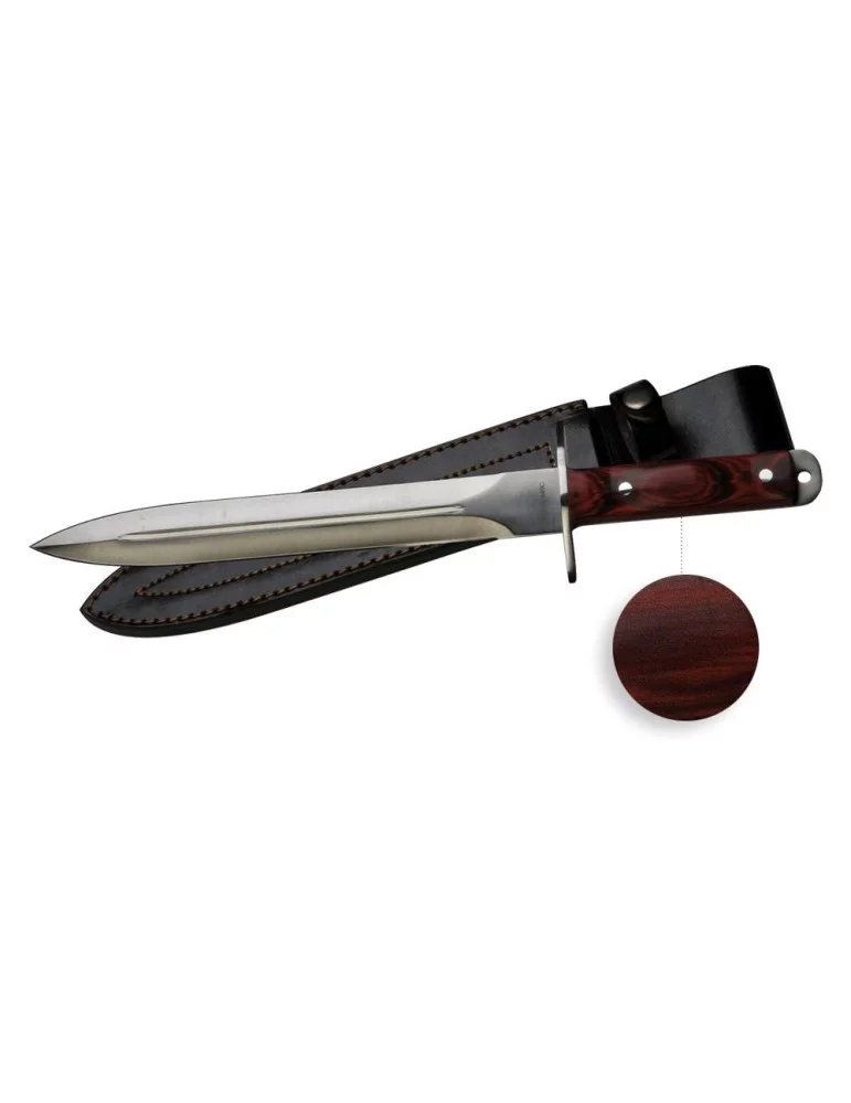 Dague manche en bois avec lame de 25cm Januel - Natusport