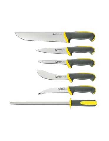 Set de 5 couteaux chasse + fusil gamme Tecna Ambrogio Sanelli Januel