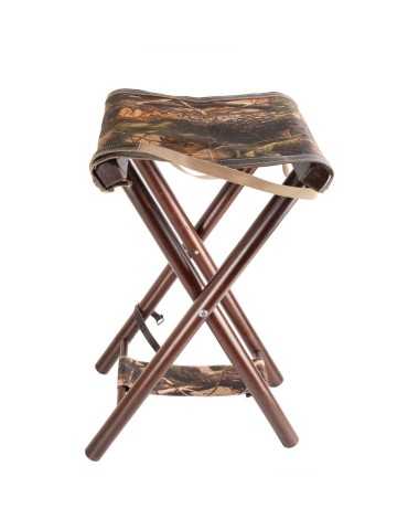 Siège de 60cm en bois avec assise tissu camo Januel - Natusport