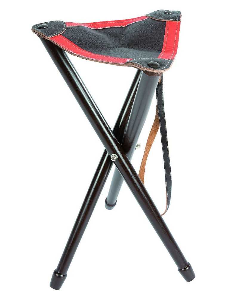 Trépied Januel de 65cm avec assise cuir et bande fluo - Natusport