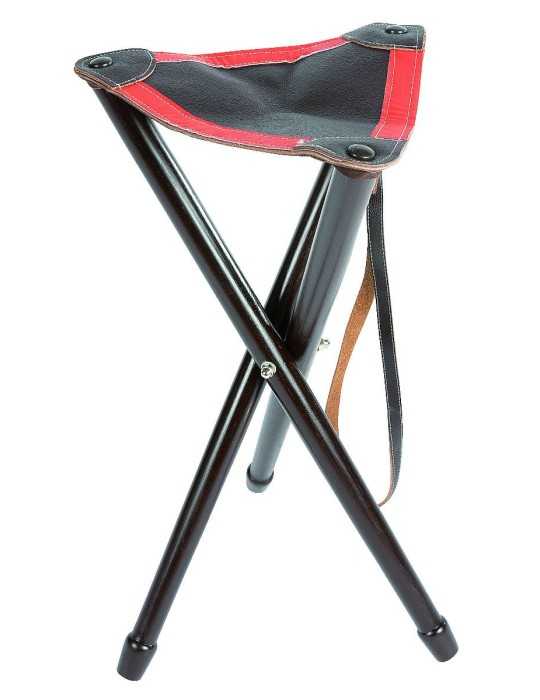 Trépied Januel de 65cm avec assise cuir et bande fluo - Natusport