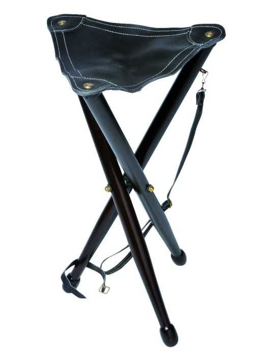 Trépied Januel en bois avec dessus en cuir - Natusport