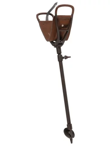 Canne siège Januel assise large avec revêtement marron - Natusport