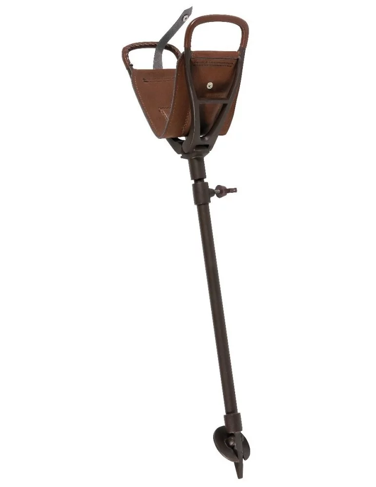 Canne siège Januel assise large avec revêtement marron - Natusport