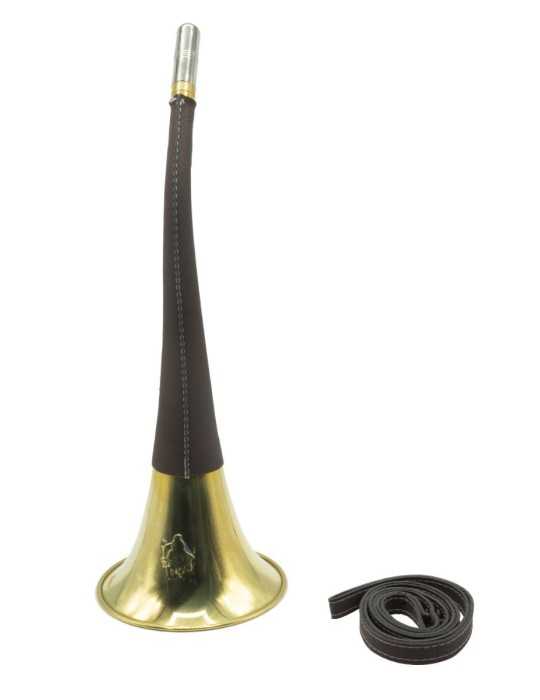 Corne cuivre à pavillon Januel avec bretelle sous blister - Natusport